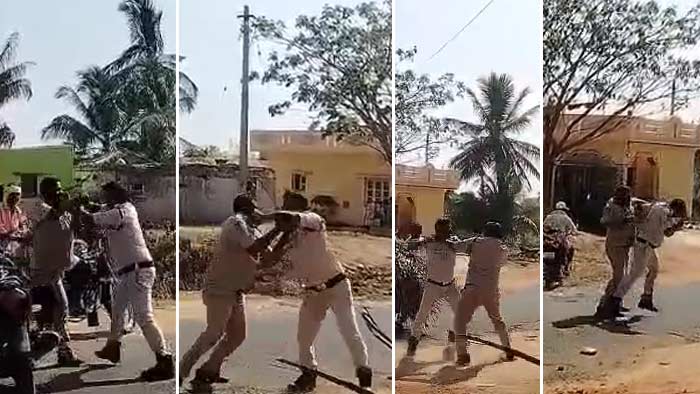 Andhra Pradesh: ఏపీలో నడి రోడ్డుపై కొట్టుకున్న కానిస్టేబుళ్లు.. వీడియో వైరల్‌