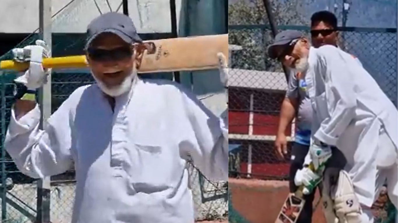 Viral Video: 102 ఏళ్లలో కూడా కుర్రాళ్ల‌తో క్రికెట్ ఆడుతున్న క‌శ్మీరీ తాత‌..