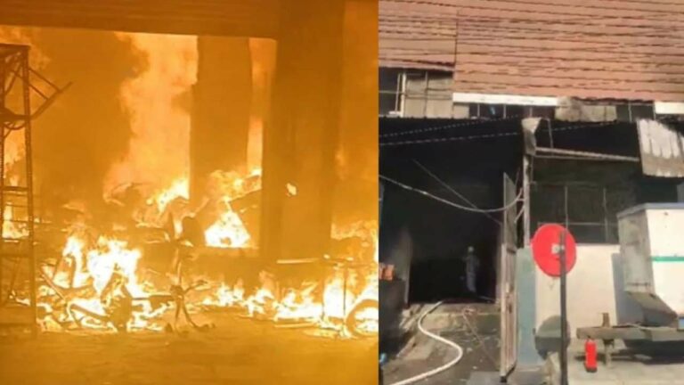 Factory Fire: రబ్బరు ఫ్యాక్టరీలో భారీ అగ్నిప్రమాదం.. మంటల్లో చిక్కుకున్న 40 మందికి పైగా కార్మికులు