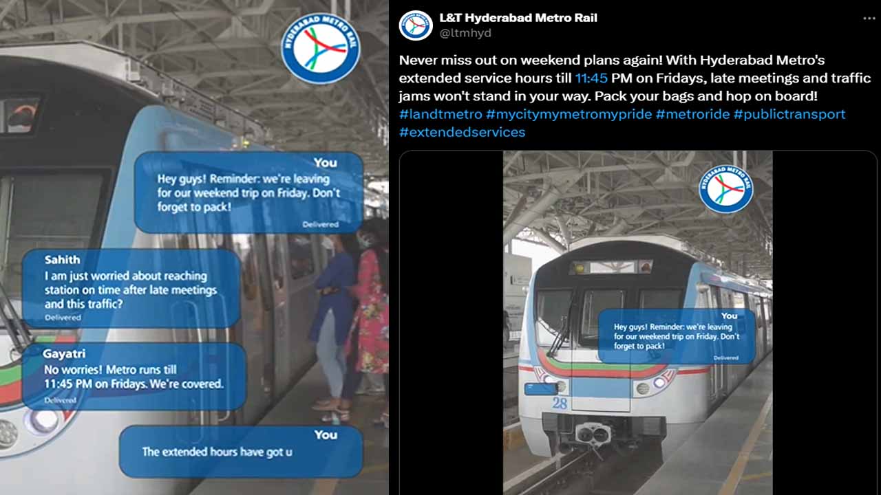 Hyderabad Metro: మెట్రో రైలు టైమింగ్స్ మార్పు.. సోమ, శుక్రవారాలు మాత్రమే..