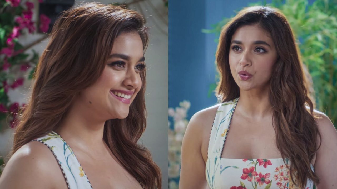 Keerthy Suresh: స్టార్ హీరోయిన్ బుగ్గలు కొరికేస్తున్న హీరో కొడుకు!