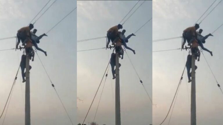 Lineman Dead: విద్యుత్ షాక్ తో స్తంభంపైనే ప్రాణాలు వదిలిన లైన్ మెన్..