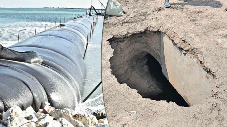 Medigadda Barrage: మేడిగడ్డ బ్యారేజీకి జియోట్యూబ్ కట్ట.. మరమ్మత్తుల్లో కొత్త సమస్య..
