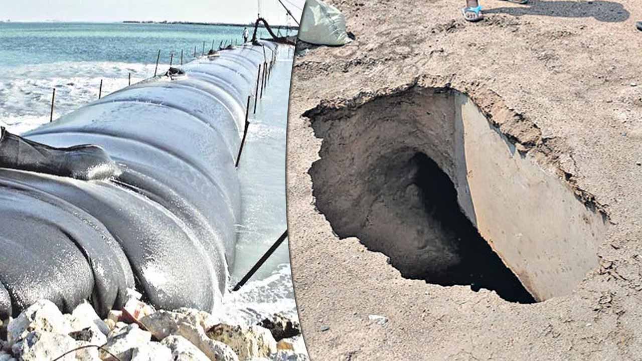 Medigadda Barrage: మేడిగడ్డ బ్యారేజీకి జియోట్యూబ్ కట్ట.. మరమ్మత్తుల్లో కొత్త సమస్య..