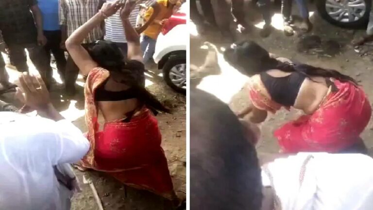 Woman Beat Man : డమ్మీ పిస్టల్ తో దమ్కీ .. పడేసి కుమ్మేసిన వీరనారి