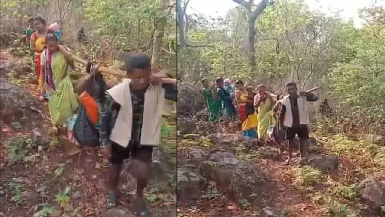Elections 2024 : రోడ్డు లేకున్నా డోలీలో మోసుకొని వచ్చి ఓటేస్తున్న గిరిజనులు.. వీళ్లను చూసైనా మారండి