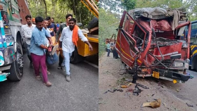 Road Accident : అదుపు తప్పి చెట్టును ఢీకొట్టిన డీసీఎం.. ముగ్గురు మృతి, 33 మందికి గాయాలు