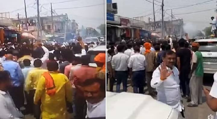 Uttarpradesh : బీజేపీ అభ్యర్థి కాన్వాయ్‌పై బుల్లెట్ల వర్షం