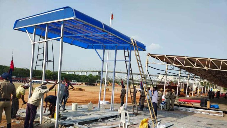 Telangana Formation Day: తెలంగాణ అవతరణ దినోత్సవ వేడుకలకు పరేడ్ గ్రౌండ్ ముస్తాబు..