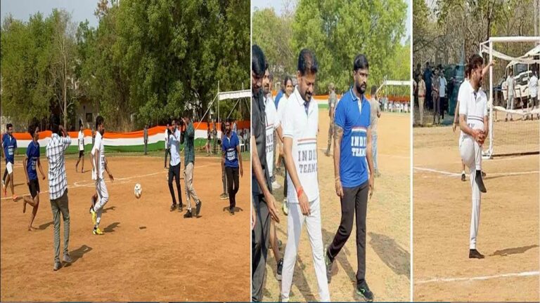 Revanth Reddy: హెచ్⁭సీయూ స్టూడెంట్స్⁭తో కలిసి ఫుట్⁭బాల్ ఆడిన సీఎం రేవంత్