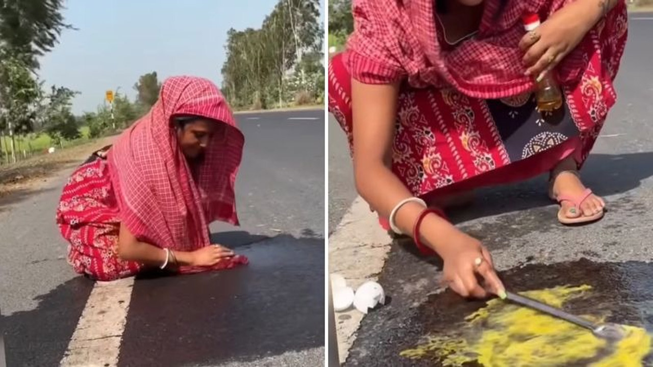 Viral Video: రోడ్డుపై ఎగ్ ఆమ్లట్ వేసిన మహిళ.. మండిపడుతున్న నెటిజన్లు