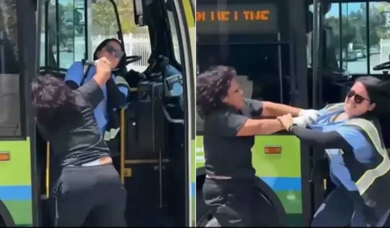 US: బస్సులో డబ్ల్యూడబ్ల్యూఈ ఫైటింగ్.. వీడియో వైరల్