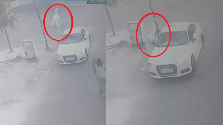 Road Accident: నోయిడాలో కారు బీభత్సం.. గాల్లో ఎగిరిపడ్డ వృద్ధుడు