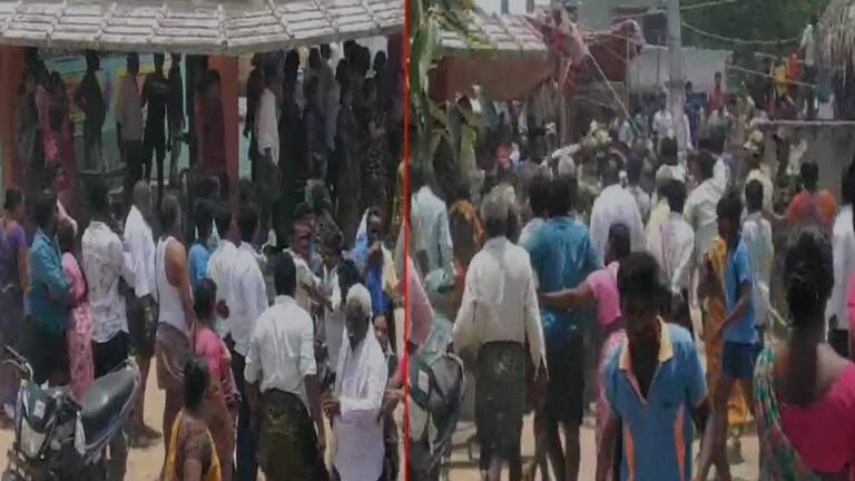 Prakasam Tension: దర్శి పోలింగ్ కేంద్రంలో ఓటర్ల మధ్య వివాదం.. కింద పడిపోయిన ఈవీఎం!