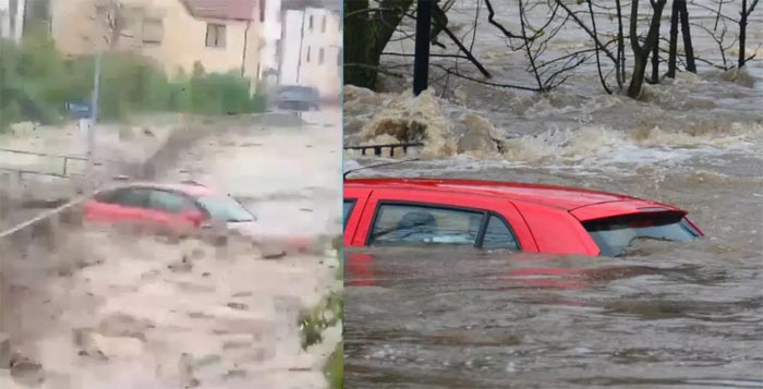 Germany floods: జర్మనీని ముంచెత్తిన భారీ వరదలు.. కొట్టుకుపోయిన వాహనాలు