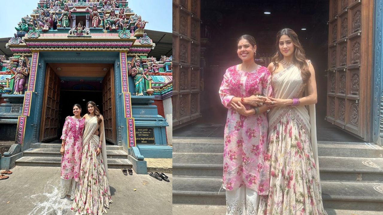 Janhvi kapoor: నటితో కలిసి చెన్నైలో గుడికెళ్లిన జాన్వీ కపూర్.. శ్రీదేవి ఫేవరెట్ ప్లేస్ అంటూ!