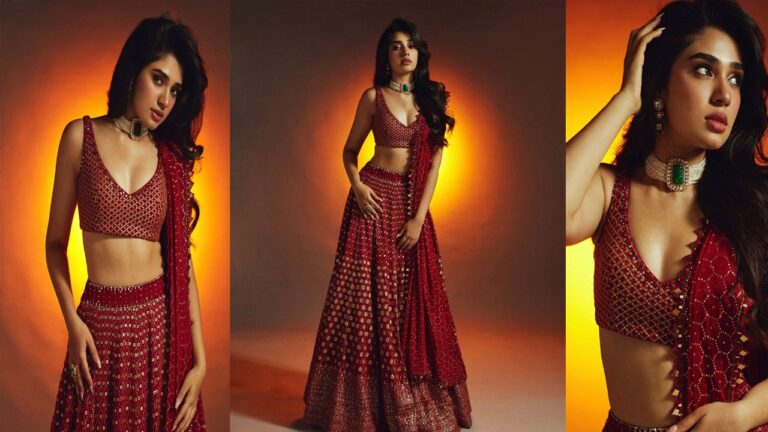 Krithi Shetty: రెడ్ లెహంగాలో అబ్బురపరిన కృతి శెట్టి…