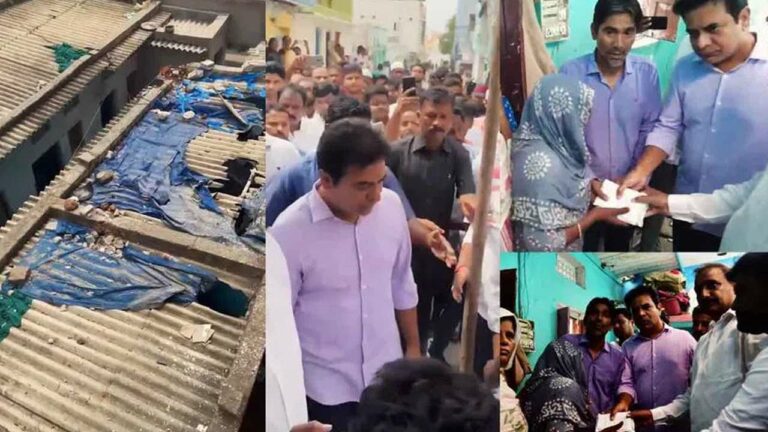 KTR : భారీ వర్షాలతో చిన్నారిని కోల్పోయిన కుటుంబానికి కేటీఆర్ ఆర్థిక సాయం
