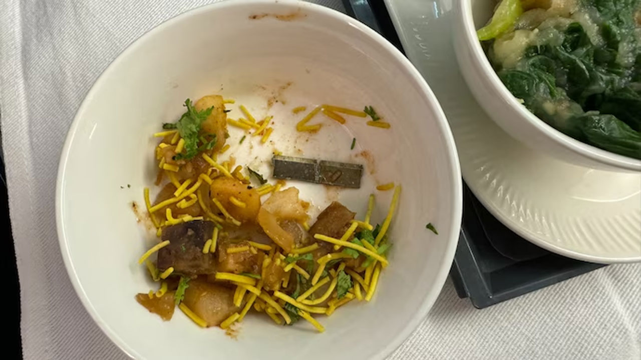 Air India: ప్రయాణికుడి భోజనంలో ‘మెటల్ బ్లేడ్’.. ఎయిరిండియా విమానంలో ఘటన