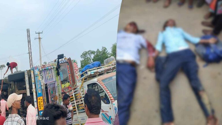 Tragedy: మహబూబాబాద్‌ లో విషాదం.. లారీ బోల్తాపడటంతో ఇద్దరు వ్యక్తులు మృతి