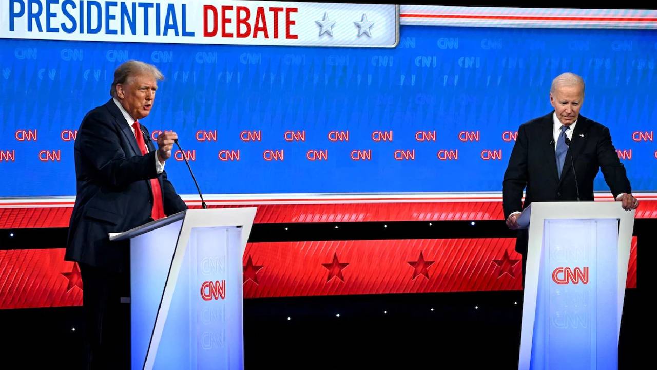 Biden vs Trump debate: ట్రంప్ దూకుడు,తేలిపోయిన బైడెన్..వాడీవేడిగా తొలి డిబేట్..