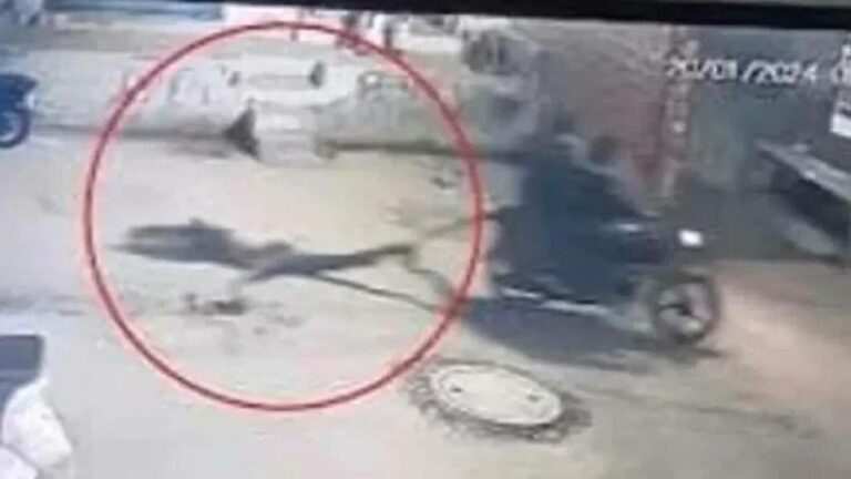 Uttarpradesh : దారుణంగా హత్య చేశారు.. మృతదేహాన్ని బైక్‌కు కట్టి రోడ్డుపై ఈడ్చుకెళ్లారు