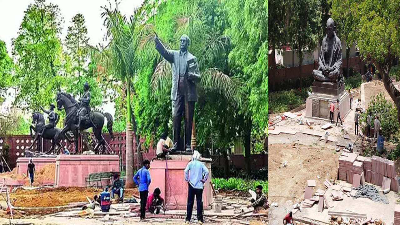 Parliament: పార్లమెంట్⁬లోని అంబేద్కర్, గాంధీ విగ్రహాల స్థానాల్లో మార్పులు.. కాంగ్రెస్ ఫైర్..!
