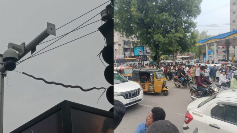 Hyderabad: లిబర్టీ చౌరస్తాలో పాము కలకలం.. భారీగా ట్రాఫిక్ జామ్..
