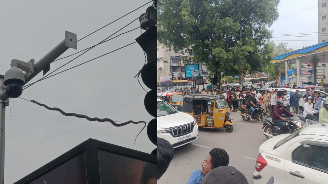 Hyderabad: లిబర్టీ చౌరస్తాలో పాము కలకలం.. భారీగా ట్రాఫిక్ జామ్..