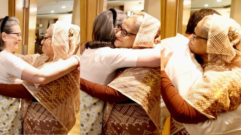 Delhi: సోనియాతో బంగ్లాదేశ్ ప్రధాని భేటీ.. ఆత్మీయ ఆలింగనం