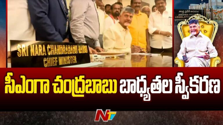 CM Chandrababu Naidu: సీఎంగా బాధ్యతలు స్వీకరించిన చంద్రబాబు.. తొలి ఐదు సంతకాలు వీటిపైనే..