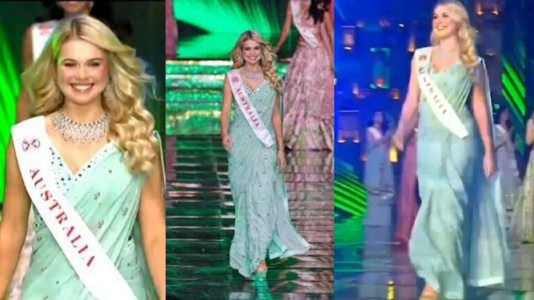 Miss World 2024 : భారతీయ సంస్కృతా మాజాకా..  చీరలో ర్యాంప్ వాక్ చేసిన మిస్ ఆస్ట్రేలియా