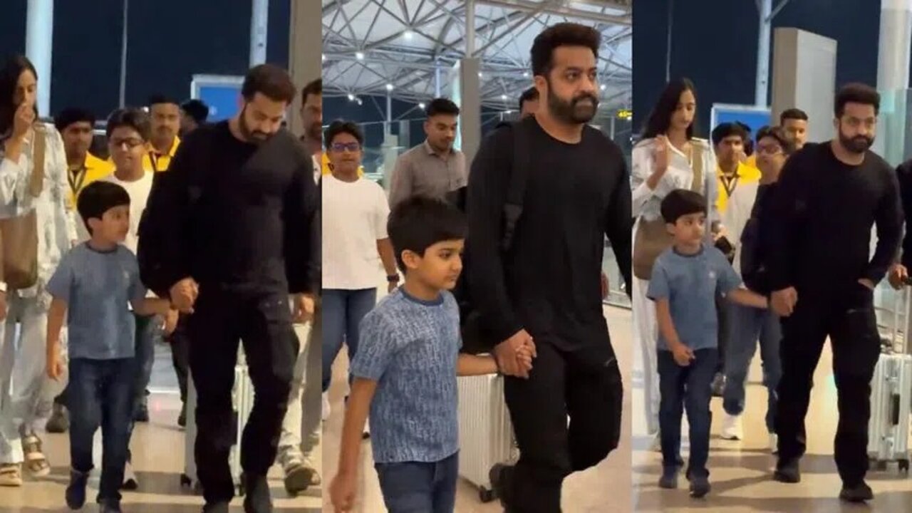 NTR :దేవర షూటింగ్ కు ఫ్యామిలీ తో ఎన్టీఆర్.. పిక్స్ వైరల్..
