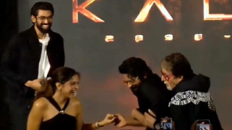 KALKI 2898AD‌: దీపిక చేయి పట్టుకున్న ప్రభాస్.. ఆటపట్టించిన అమితాబ్