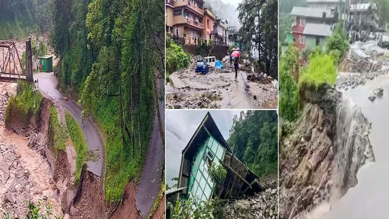 Floods in Sikkim: సిక్కింలో భారీ వర్షం.. చిక్కుకుపోయిన పర్యాటకులు..