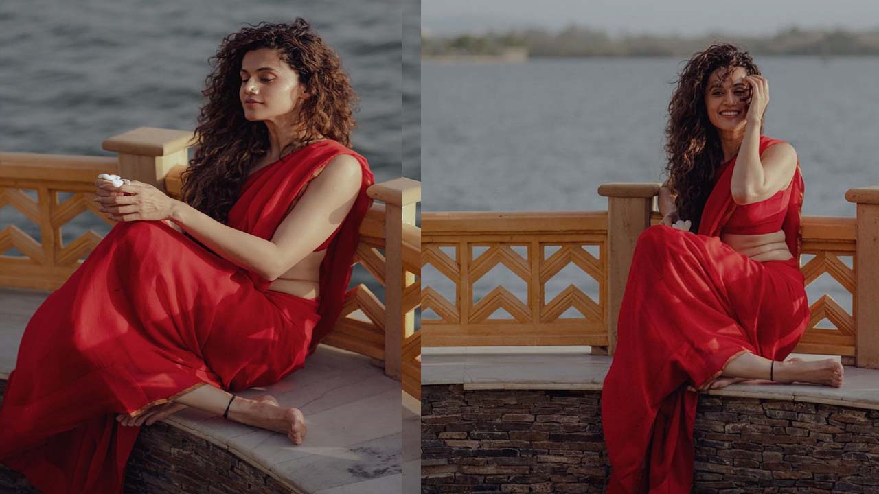 Taapsee Pannu: రెడ్ వైన్ ల మెరిసిపోతున్న తాప్సీ పన్ను