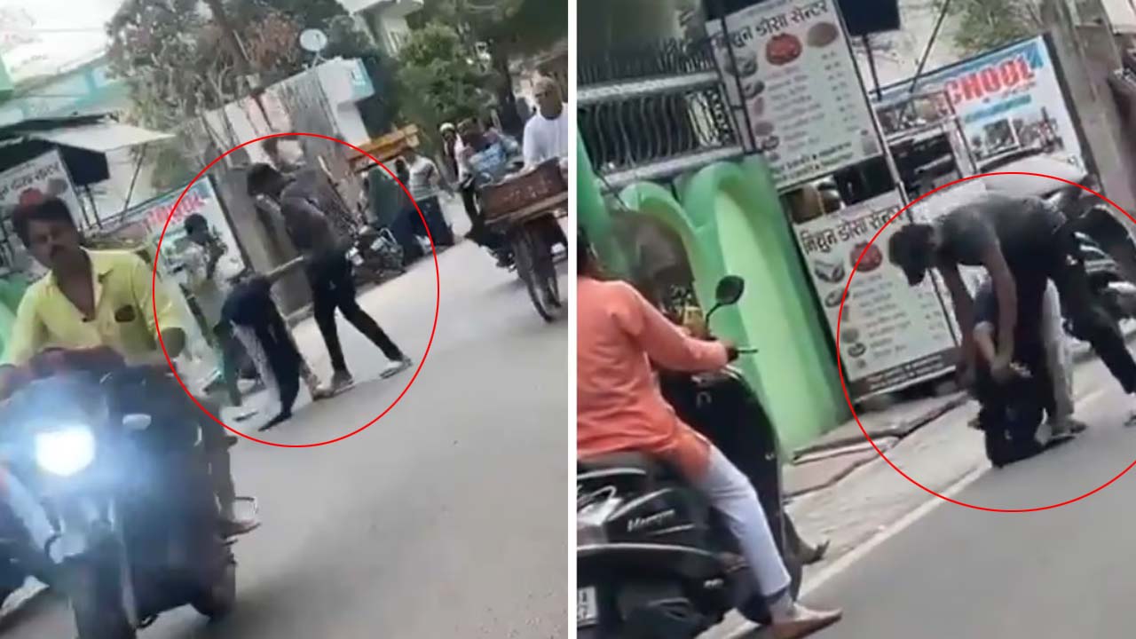 Video viral: యూపీలో దారుణం.. నడిరోడ్డుపై భార్యపై దాడి.. సినిమా చూసినట్టు చూసిన జనాలు