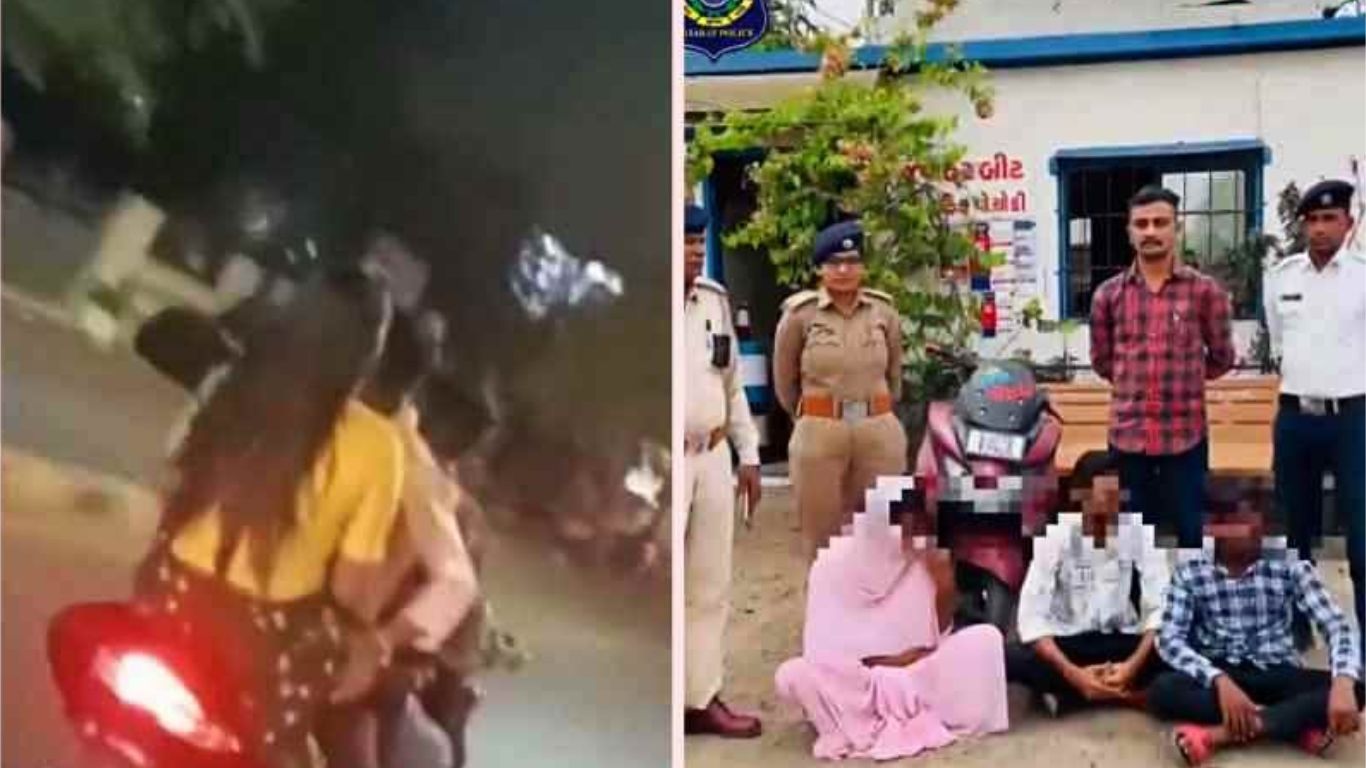 Public Romance: పబ్లిక్‌ రోడ్డుపై కదిలే స్కూటర్‌ లో రొమాన్స్‌ చేస్తూ రెచ్చిపోయిన జంట..