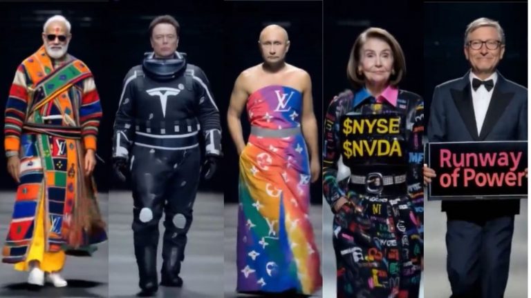 AI Fashion Show : ఫ్యాషన్ షోలో దేశాధినేతల ర్యాంప్ వాక్.. మాములుగా లేదుగా..