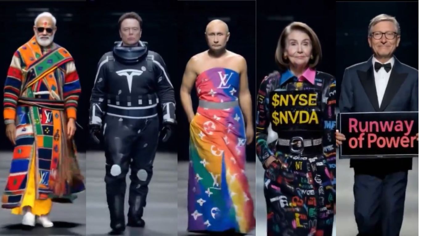 AI Fashion Show : ఫ్యాషన్ షోలో దేశాధినేతల ర్యాంప్ వాక్.. మాములుగా లేదుగా..