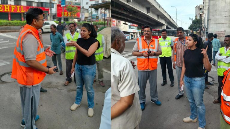 Amrapali Kata: రహదారులపై తనిఖీలు.. జీహెచ్ఎంసీ కమిషనర్ ఆమ్రపాలి ఆన్‌ డ్యూటీ..