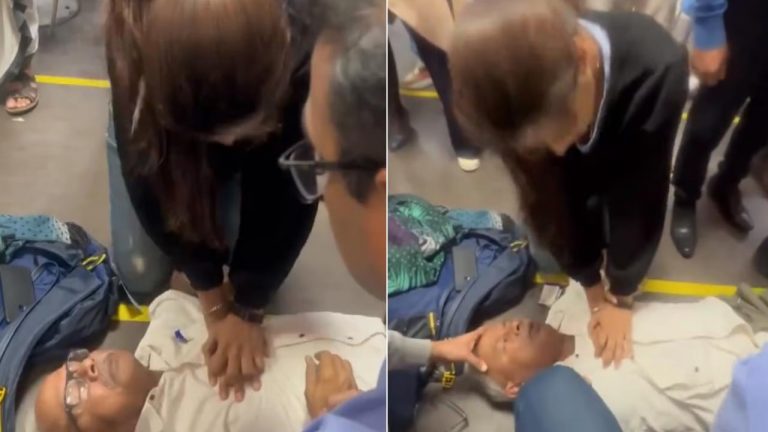 Delhi Airport: సీపీఆర్‌తో వృద్ధుడిని రక్షించిన వైద్యురాలు.. వీడియో వైరల్