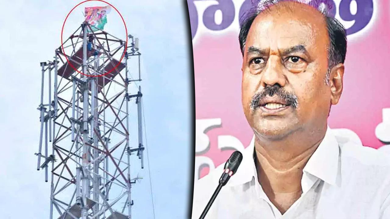 Gadwal Politics: హాట్ హాట్ గద్వాల్ రాజకీయాలు.. సెల్ టవర్ ఎక్కి వ్యక్తి హల్‌చల్