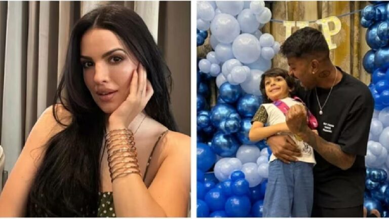 Hardik Pandya: కొడుకుతో కలిసి సంబరాలు జరుపుకున్న హార్దిక్..కనిపించని నటాషా