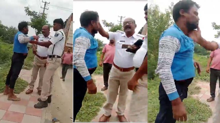 Jeedimetla Traffic Police: ఏంటి సార్‌ ఆ బూతులు.. ప్రయాణికుడిపై పోలీసుల అత్యుత్సాహం..