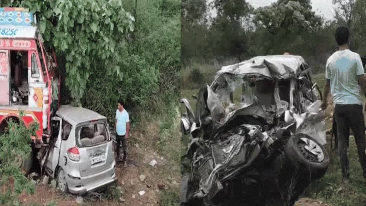 Road Accident : మధ్యప్రదేశ్‌లో కారు, ట్రక్కు ఢీ – ముగ్గురు మృతి, నలుగురికి గాయాలు