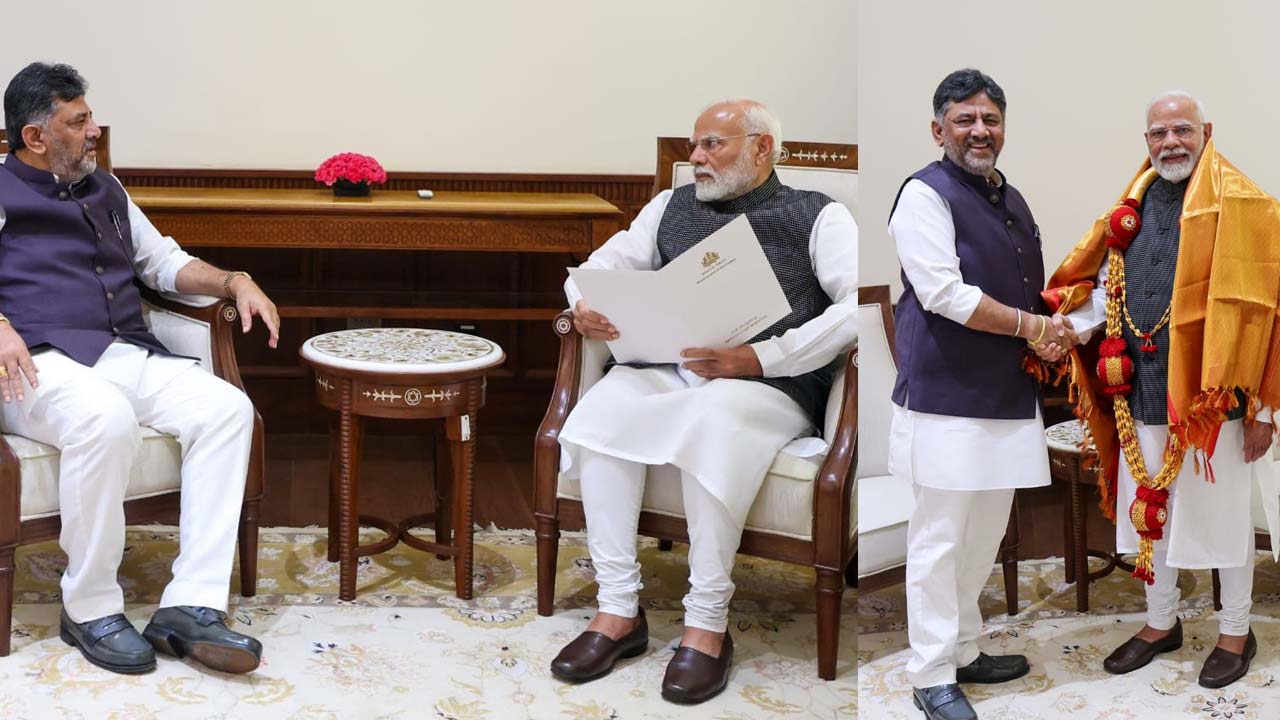 Delhi: ప్రధాని మోడీతో కర్ణాటక డిప్యూటీ సీఎం శివకుమార్ భేటీ