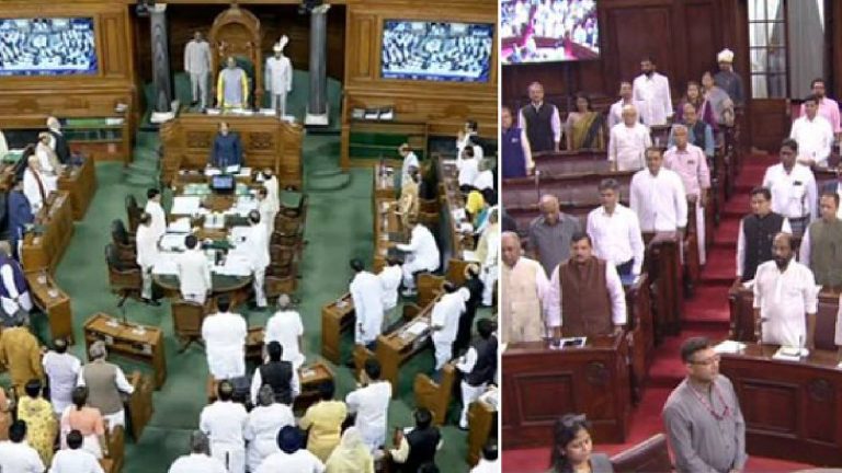 Sessions of Parliament: పార్లమెంట్ లో అమరవీరులకు ఘన నివాళ్లు.. మౌనం పాటించిన సభ్యులు