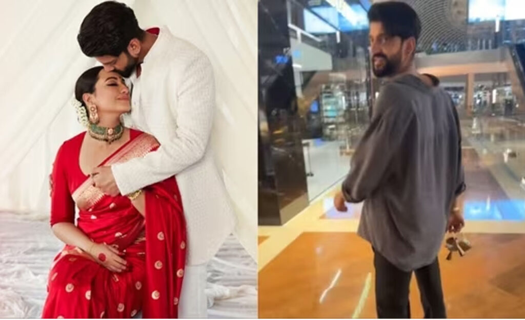 Sonakshi Sinha Shares Video Of Husband Zaheer Iqbal Carrying Her Heels,
