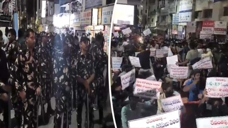 Telangana: అర్ధరాత్రి రోడ్డెక్కిన నిరుద్యోగులు.. రంగంలోకి సీఆర్పీఎఫ్‌ బలగాలు..